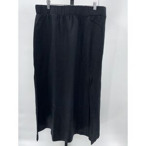 Quince Black Midi Skirt